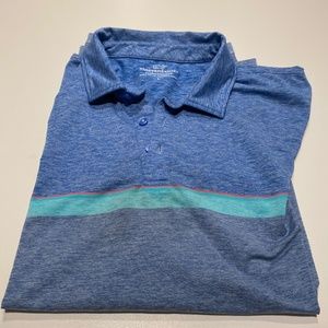 Vineyard Vines Sankaty Stripe Performance Polo in Blue
